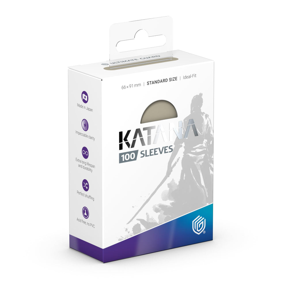 Ultimate Guard Katana sleeves clarity-focused visual for clear card visibility