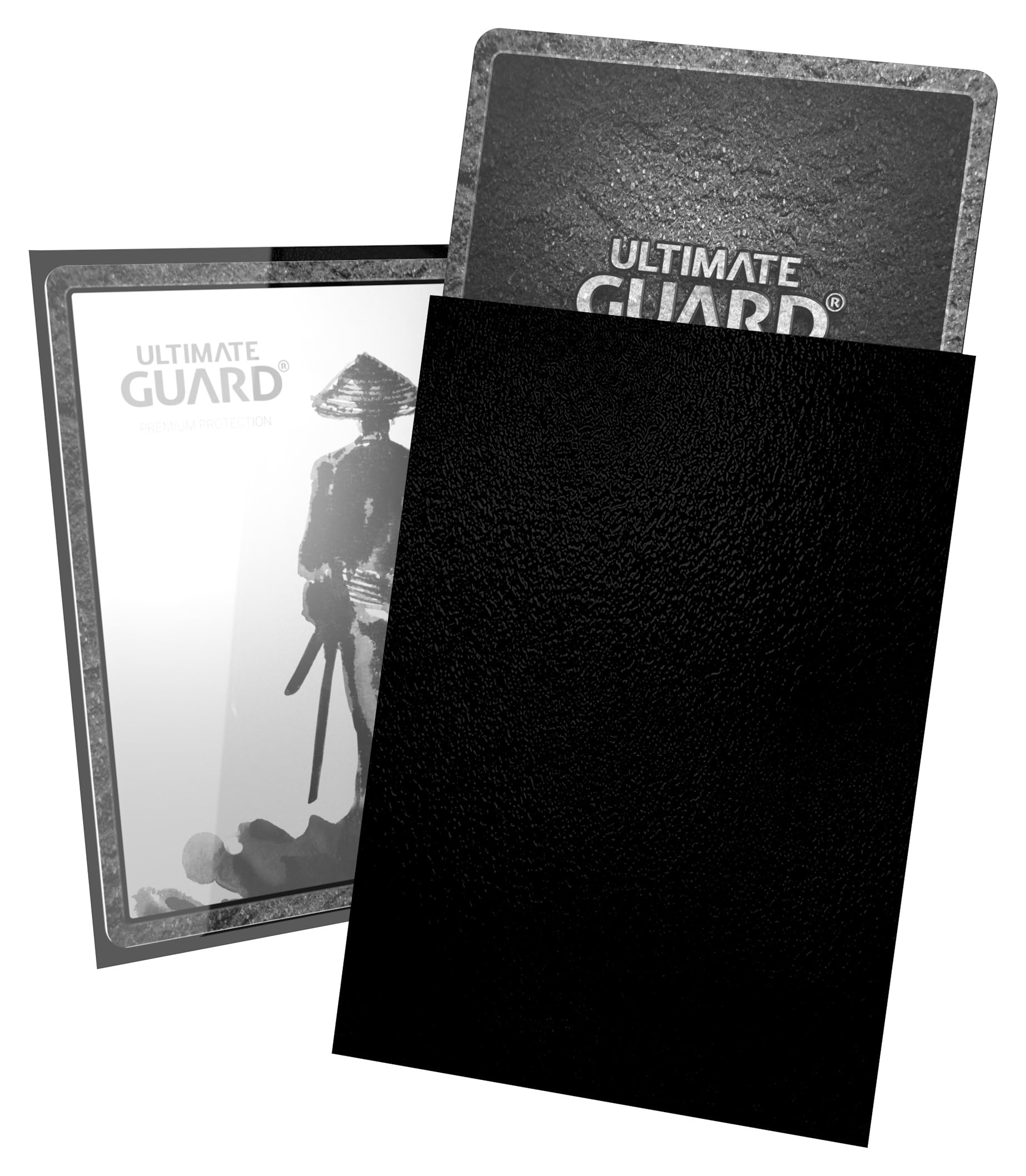 Ultimate Guard Katana sleeves front view, crystal-clear for seamless shuffling