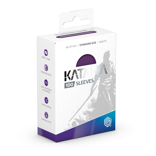 Ultimate Guard Katana Sleeves Iris Bloom back, smooth shuffling and durable protection.