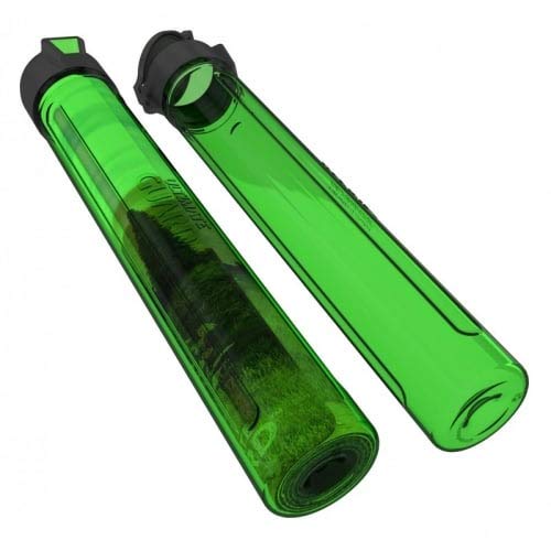 Ultimate Guard MatPod Green tube without cap ready for rolled prints and posters.