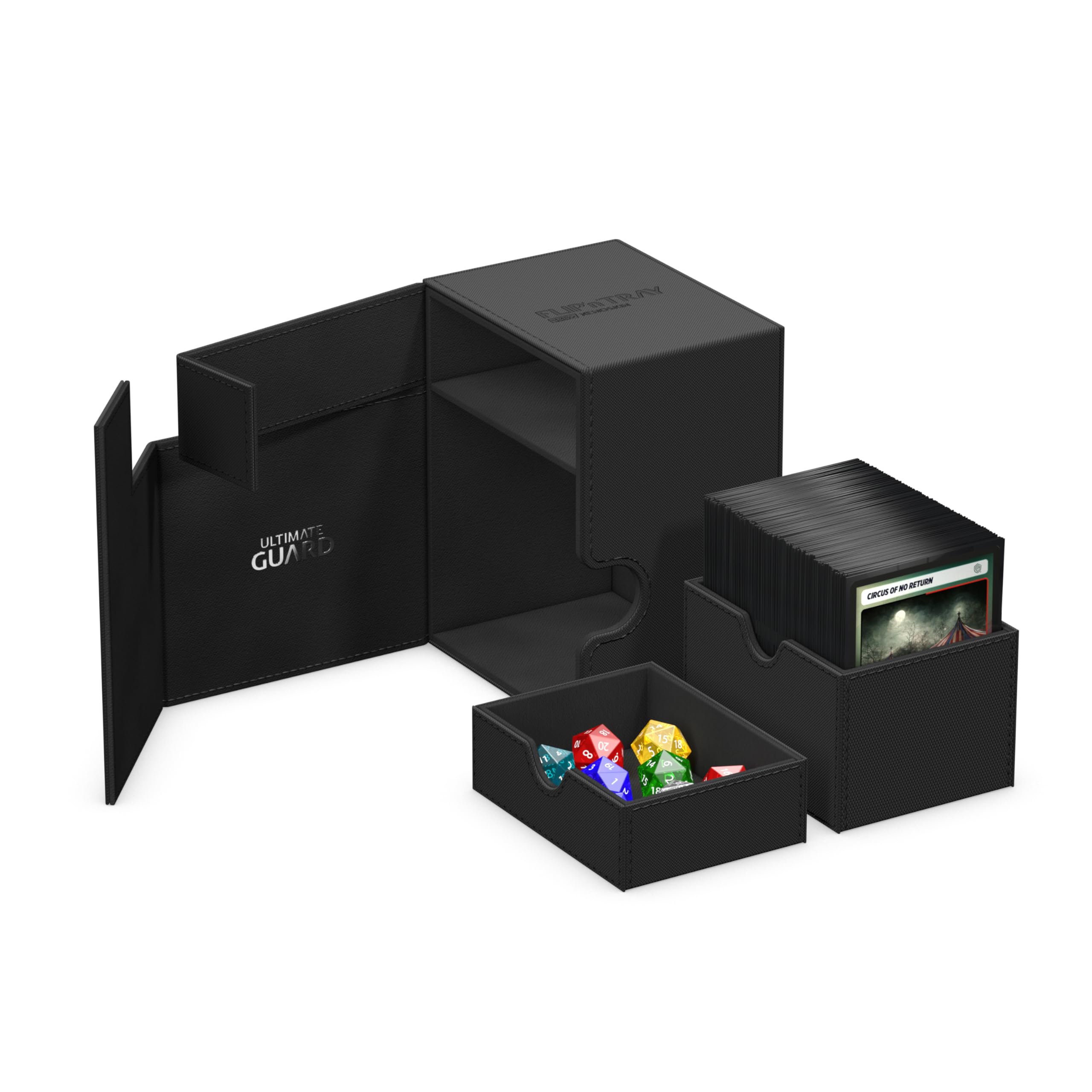 Ultimate Guard microfiber inner lining protects cards during transport.