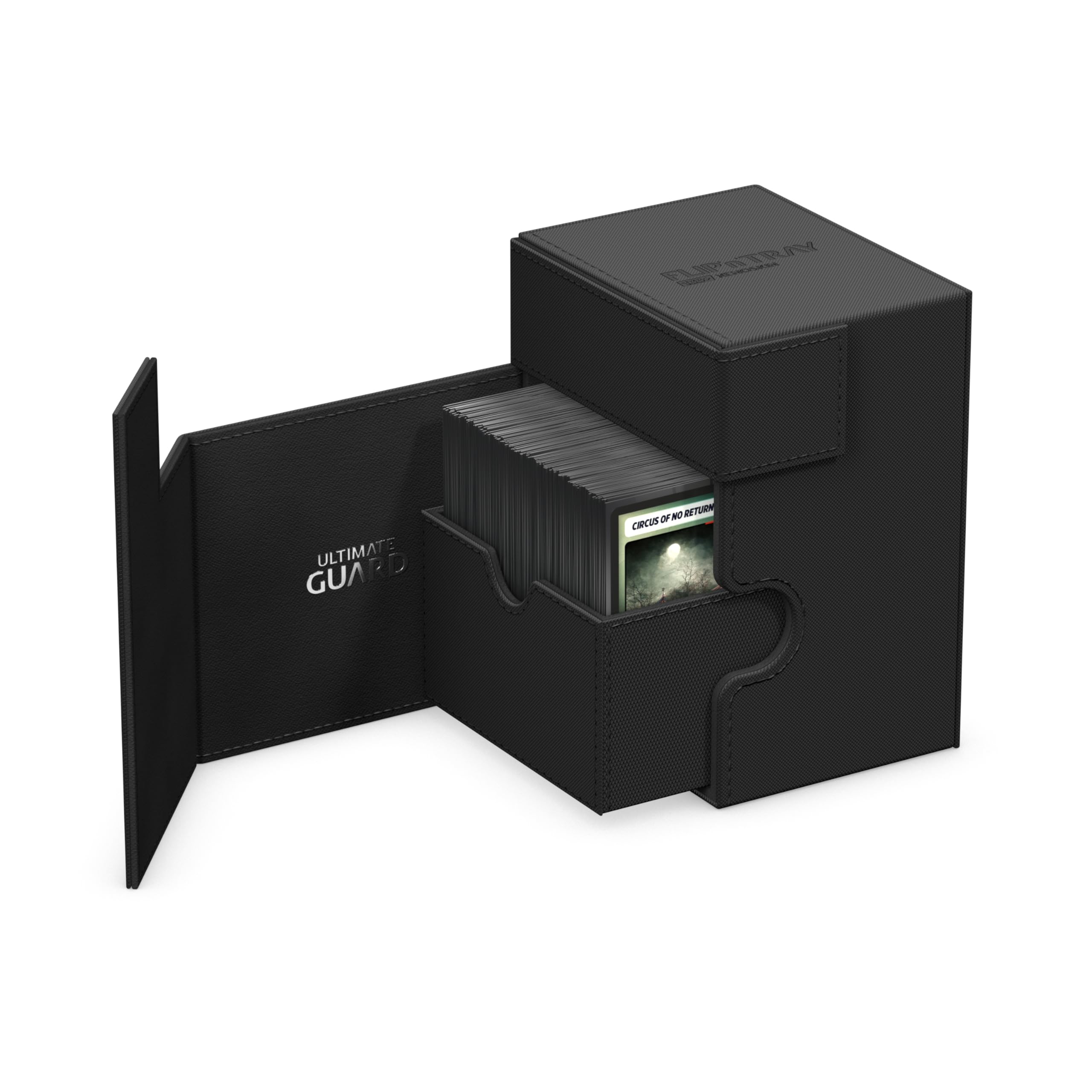 Ultimate Guard removable card and accessory tray for flexible deck setup.