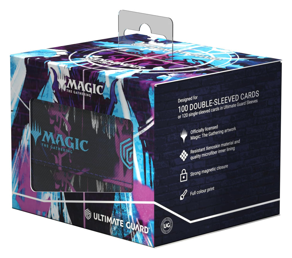 Magnetic closure provides secure yet accessible storage during travel