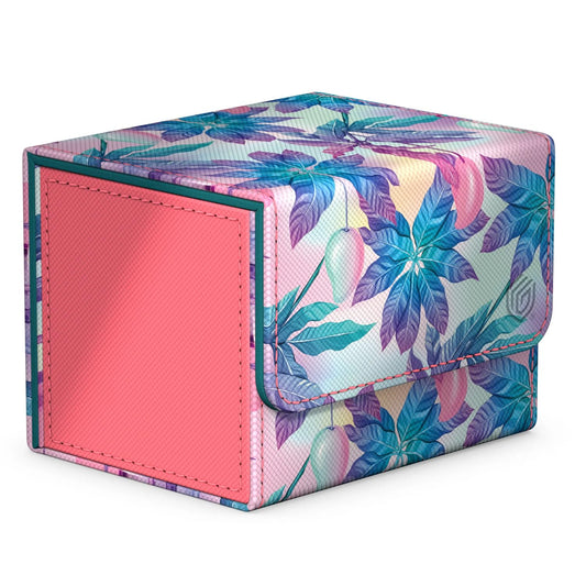 Ultimate Guard Sidewinder 100+ Floral Places II Miami Pink front view showing organized decks