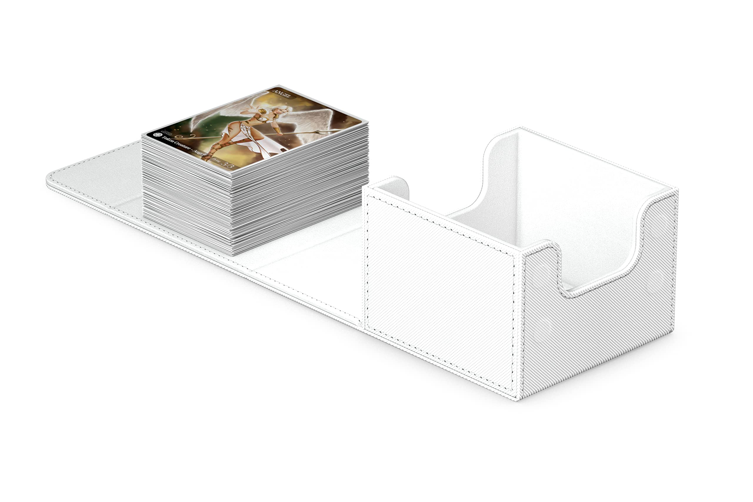 Ultimate Guard Sidewinder 133+ magnetic closure securing double-sleeved cards.