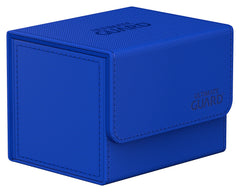 Ultimate Guard Sidewinder blue compact deck box keeps your 100 double-sleeved cards organized for travel.