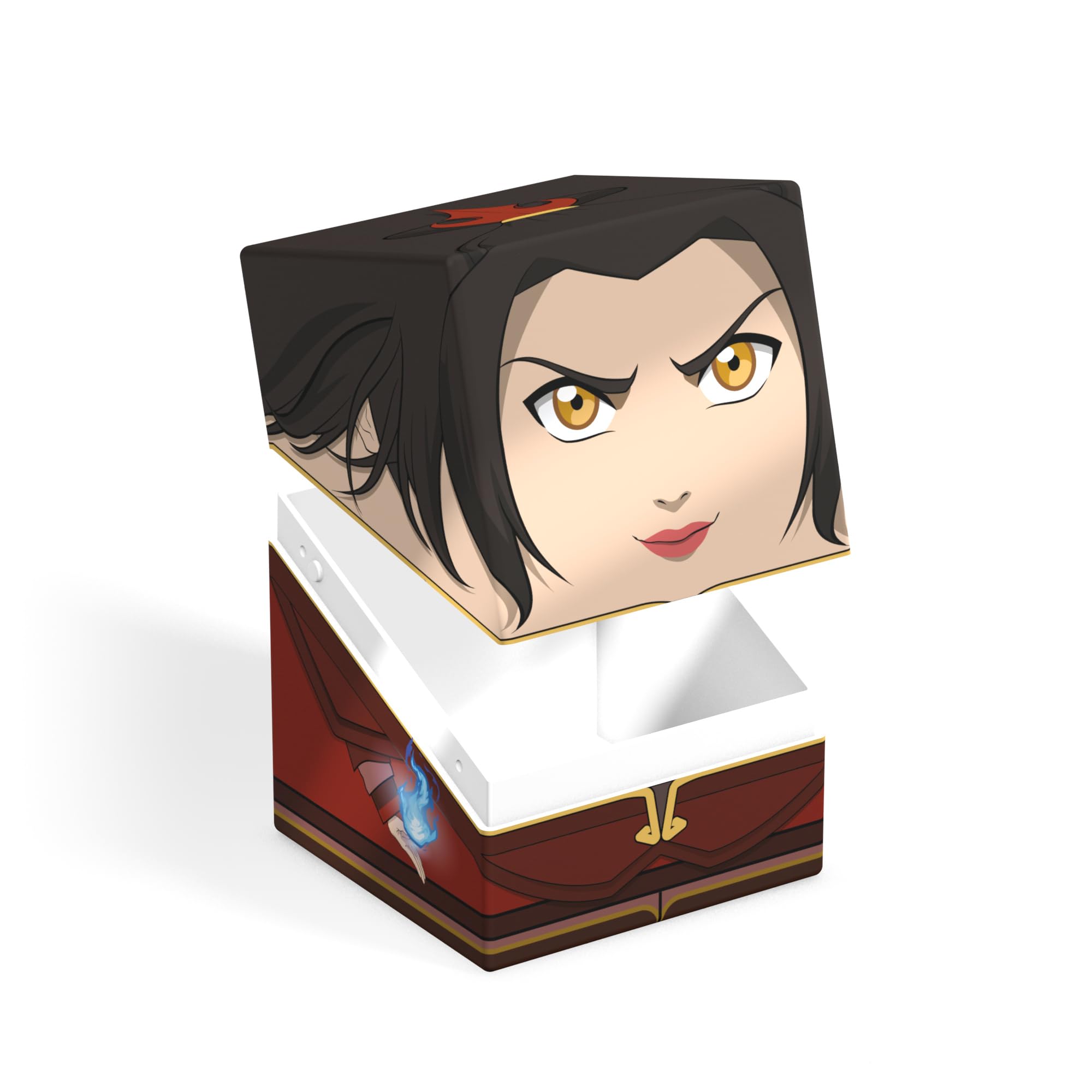Holding the Ultimate Guard Boulder 100+ Azula deck box for portability