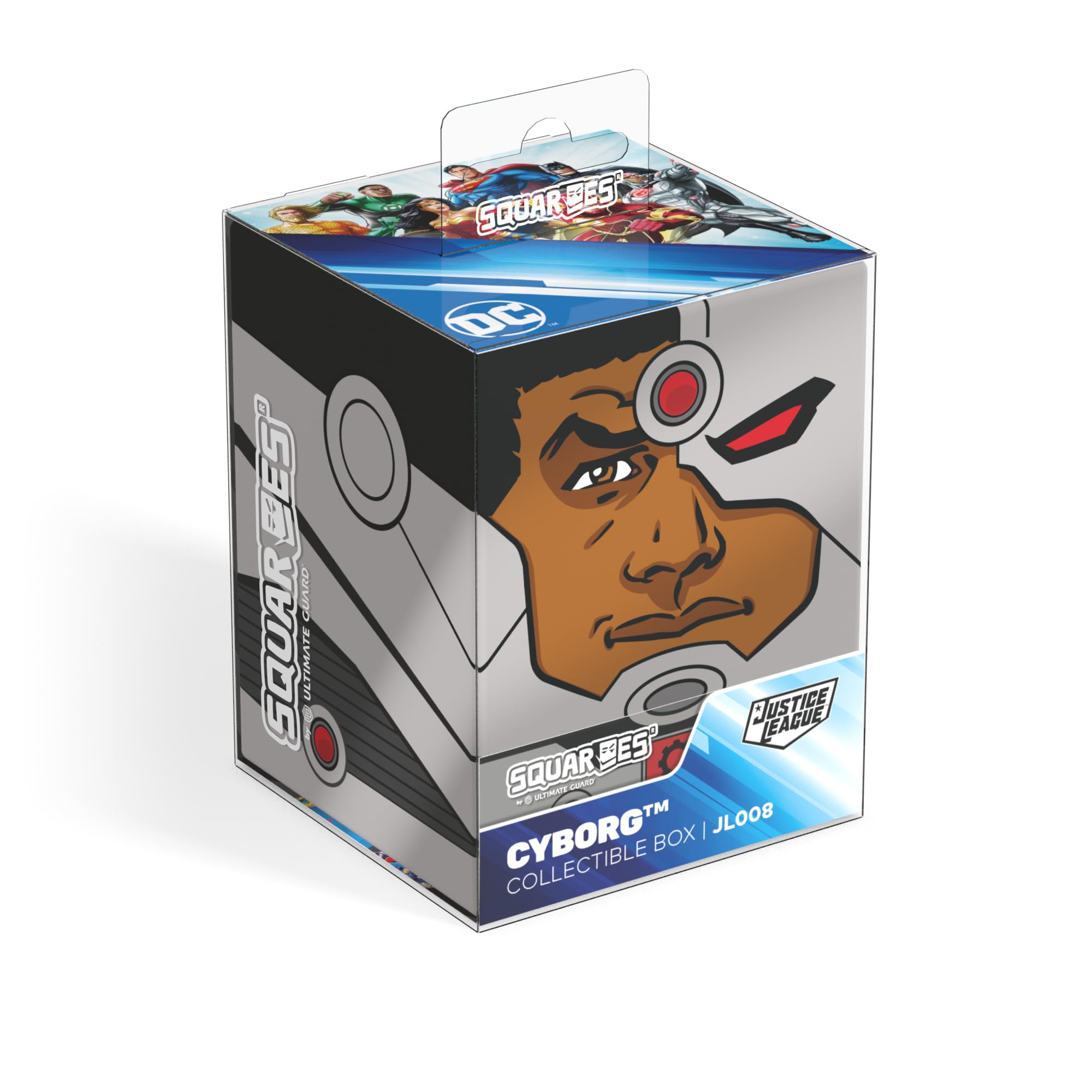 Shows 100+ double-sleeved card capacity in the box