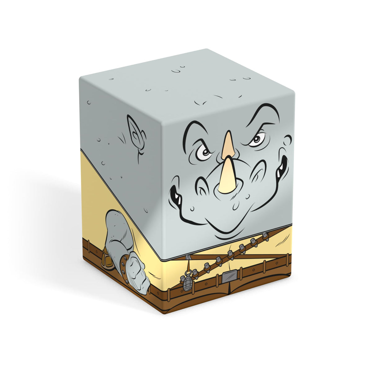 Ultimate Guard Squaroes Boulder 100+ Rocksteady artwork enhances display for TMNT collectors.