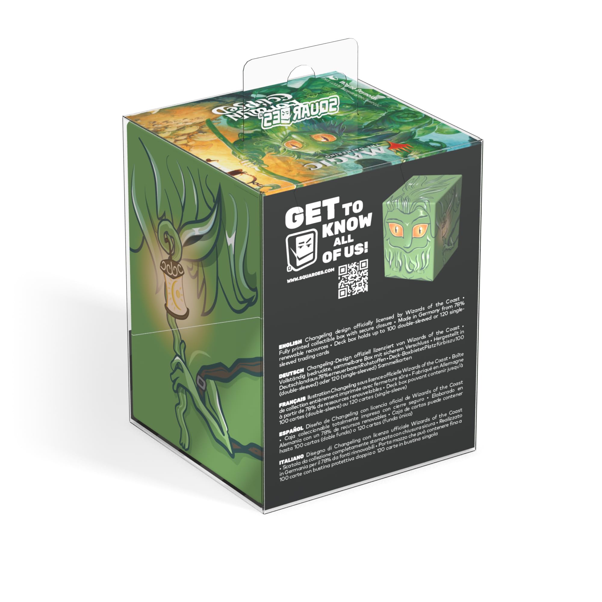 Ultimate Guard Squaroes Boulder 100+ compact storage for 120 single-sleeved cards.
