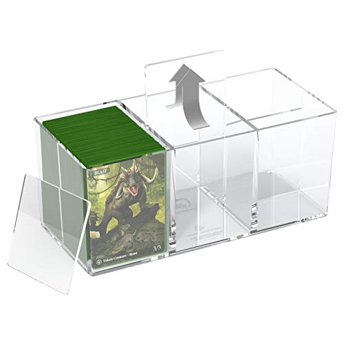 Ultimate Guard Stack 'n' Safe Box with dividers, customizable compartments.