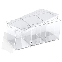 Stack 'n' Safe Box showing six equal compartments for decks of 80 sleeved cards.