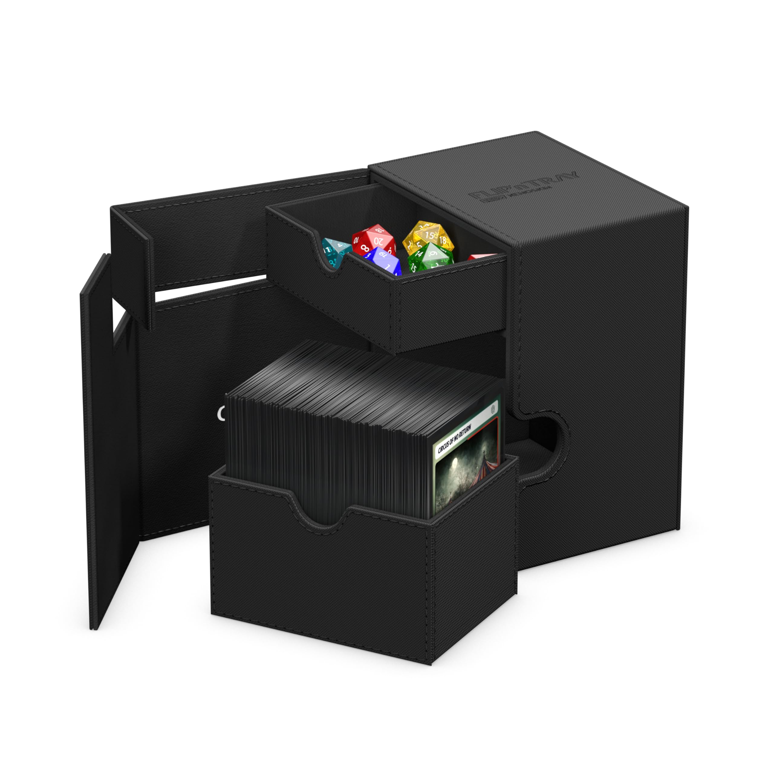 Ultimate Guard strong magnetic closure keeps contents secure during travel.