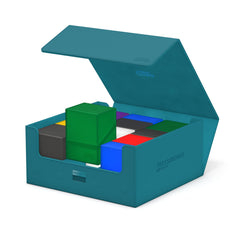 Travel-ready Treasurehive in petrol blue, ready for tournament transport