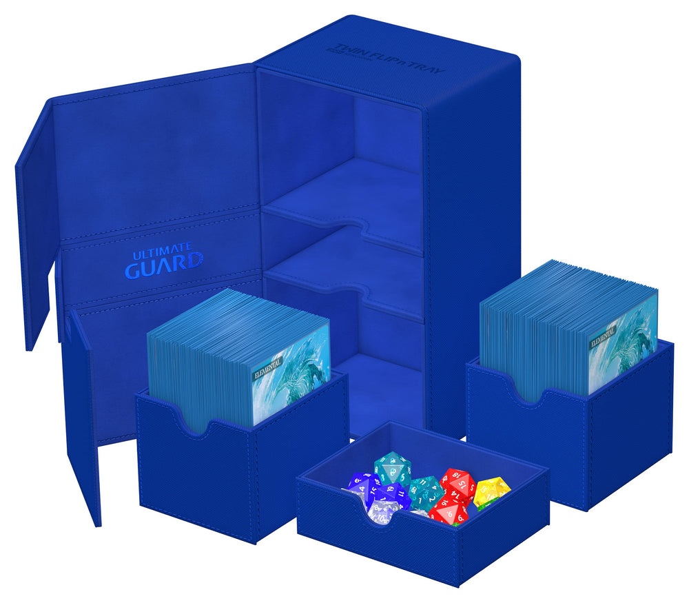 Ultimate Guard Twin Flip'n'Tray 200+ magnetic closure keeps contents secure during transport