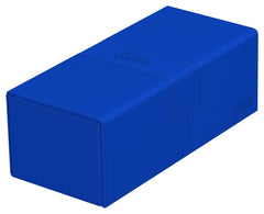 Ultimate Guard Twin Flip-n-Tray 266+ blue front view with independent tray access.