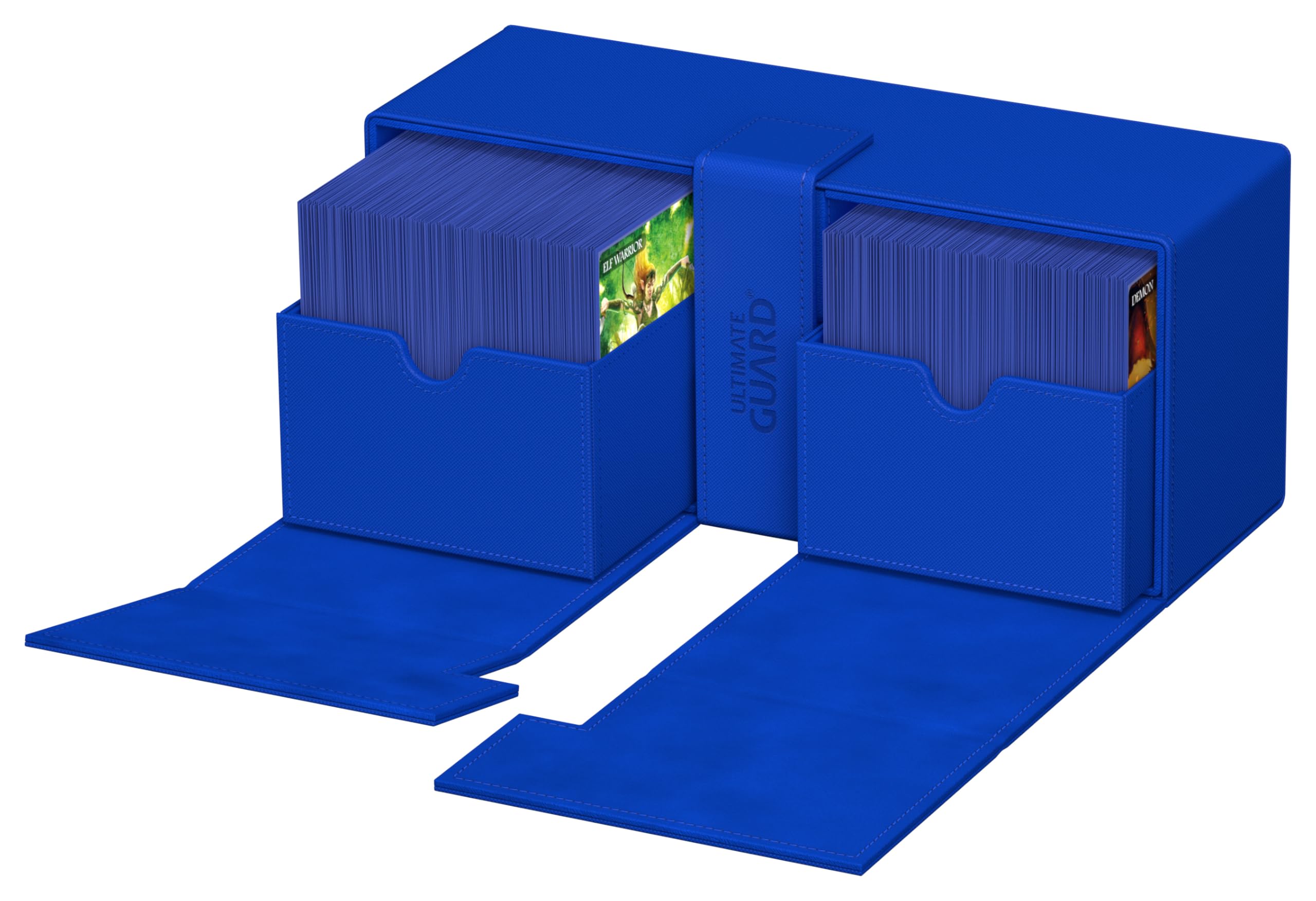 Ultimate Guard Twin Flip-n-Tray 266+ blue XenoSkin exterior durability.