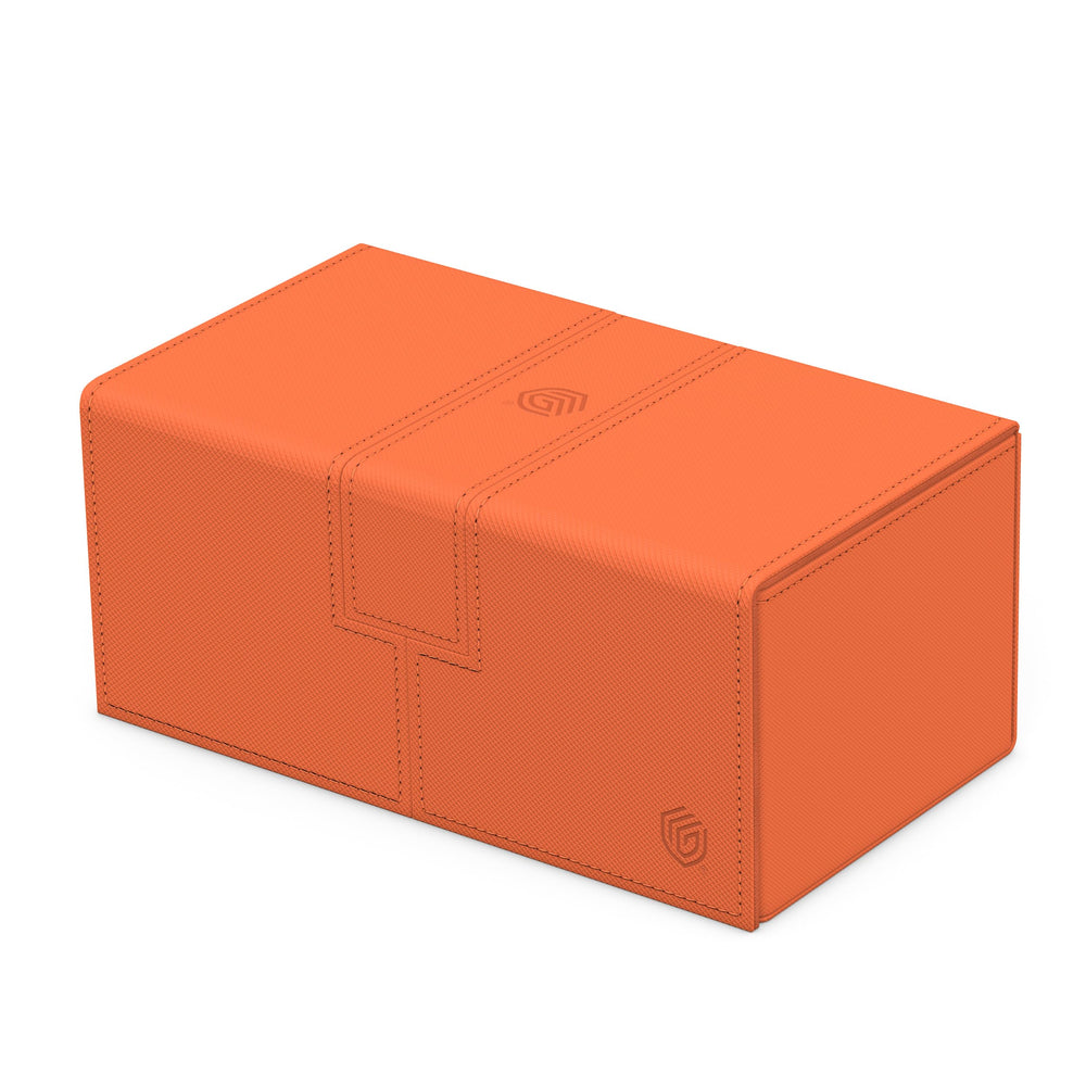 Ultimate Guard Twin Flip N Tray Peach lid with magnetic closure.