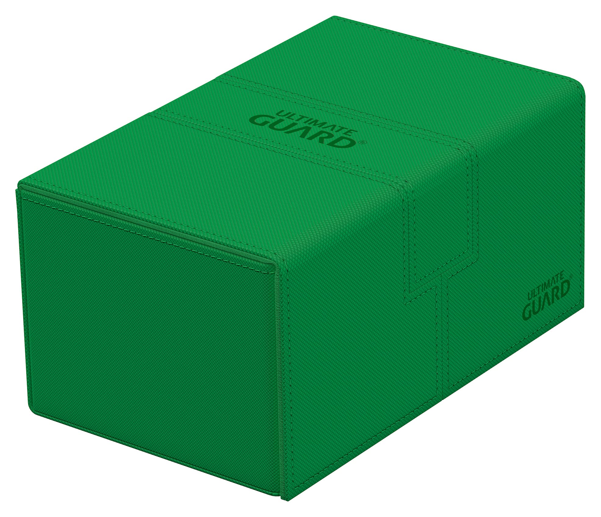 Ultimate Guard Twin Flip'n'Tray 160+ deck case with green finish protects 160 cards on the go.
