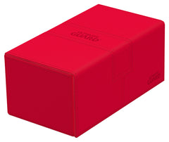Ultimate Guard Twin Flip'n'Tray 200+ red closed for secure 200-card storage