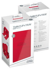 Ultimate Guard Twin Flip'n'Tray 200+ red compact design for travel and storage
