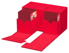 Ultimate Guard Twin Flip'n'Tray 200+ red independent access section for easy retrieval