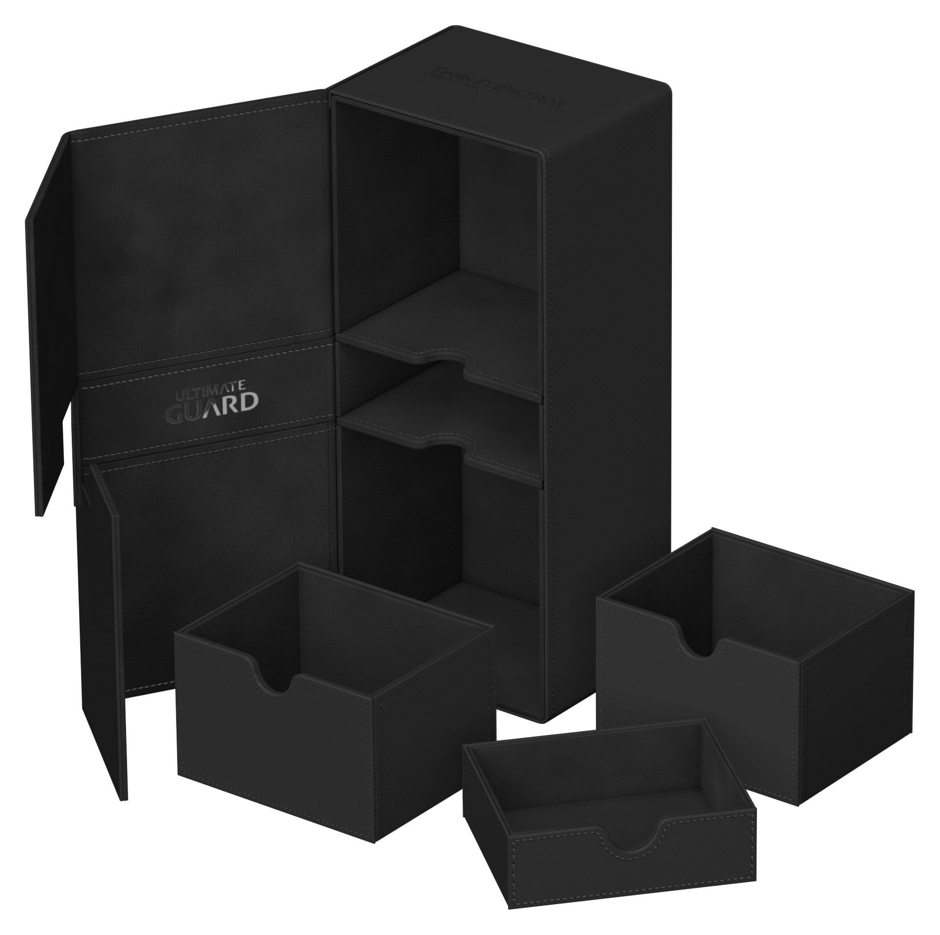 Ultimate Guard Twin Flip'n'Tray 266+ microfiber lining protects cards from abrasion.