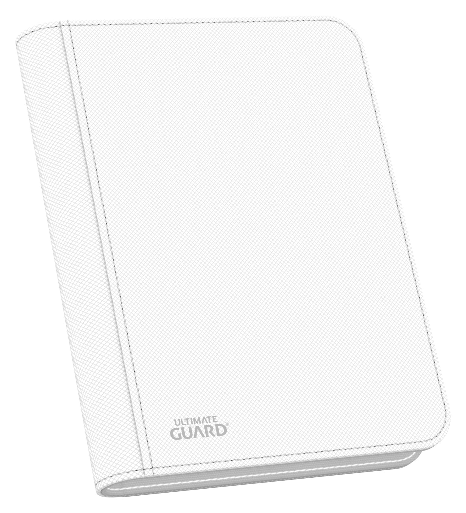 Ultimate Guard Zipfolio 160 front cover in XenoSkin white, ideal for organized card display.