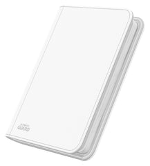 Ultimate Guard Zipfolio 160 open spine with four-pocket pages for quick access.