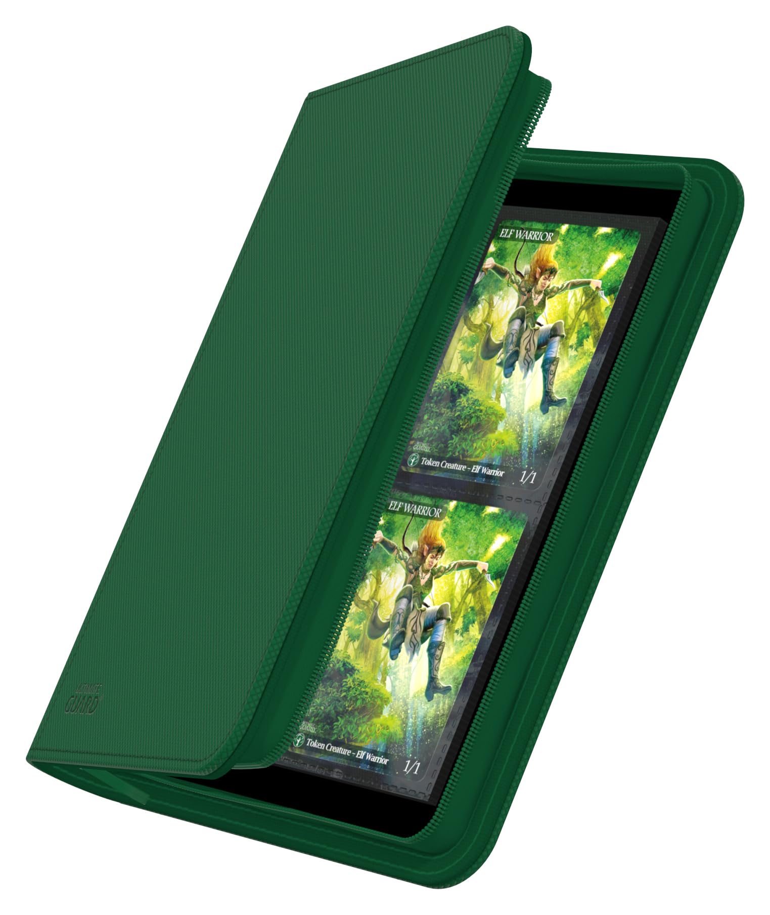 Secure zipper closure keeps cards safe during transport