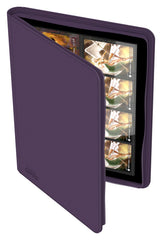 Ultimate Guard Zipfolio 320 purple includes 20 internal nine-pocket pages for organized storage.