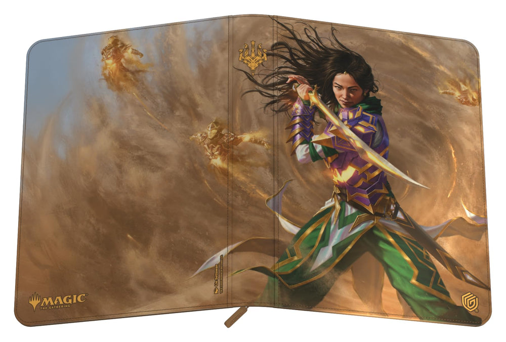 Ultimate Guard Zipfolio 360 double-sleeved compatibility shown on binder
