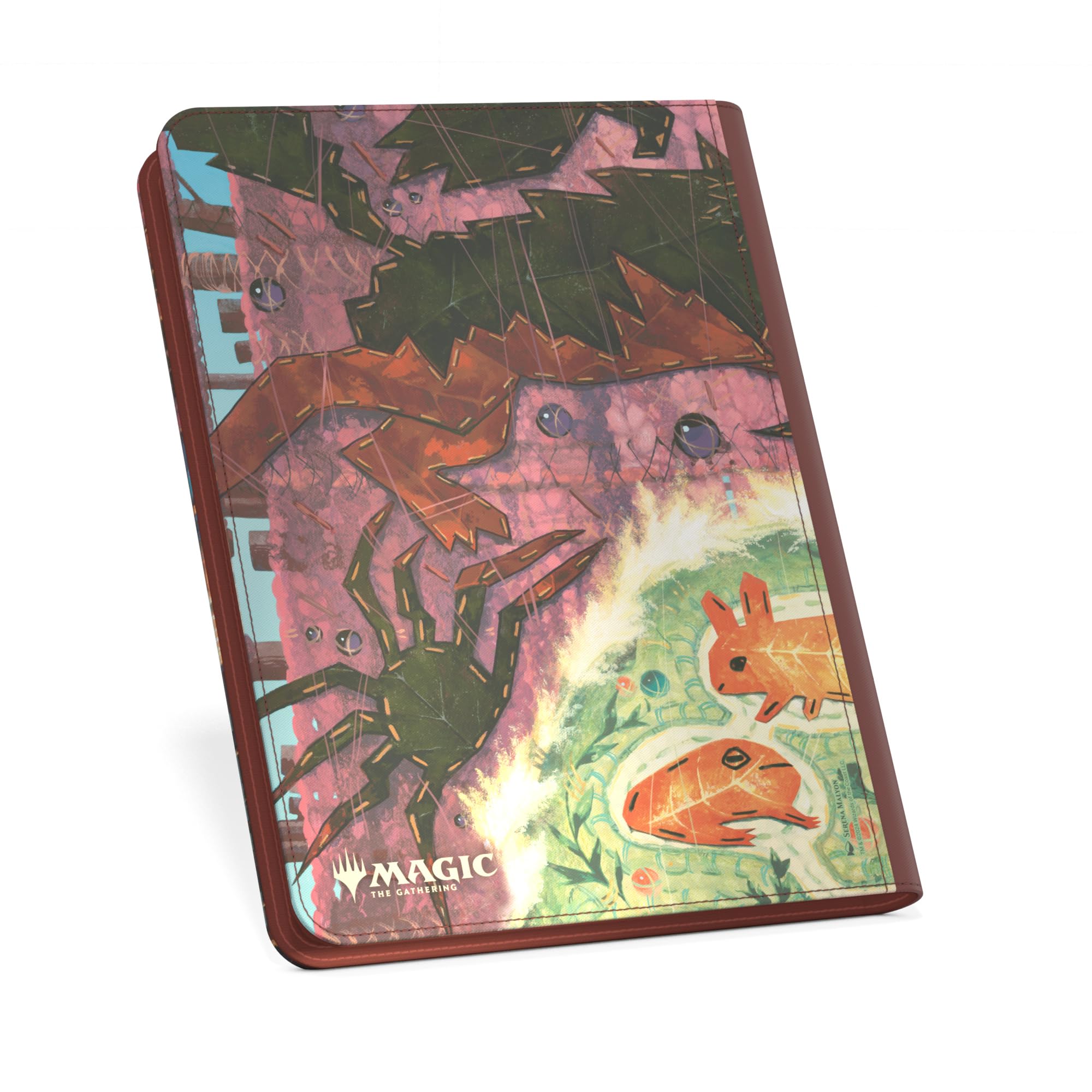 Ultimate Guard Zipfolio 18-pocket pages hold double-sleeved MTG cards.