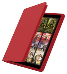 Ultimate Guard Zipfolio 480 Quadrow Red doublesleeve-compatible design for added protection.