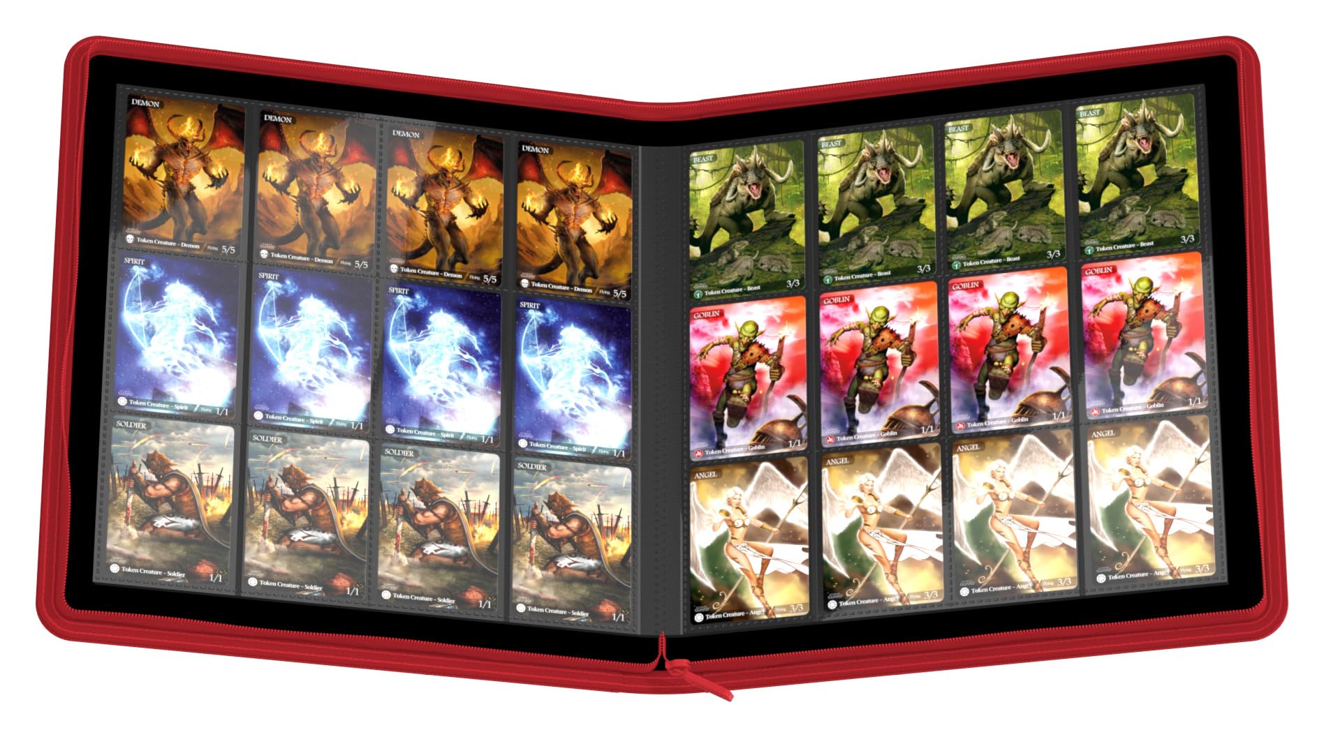 Ultimate Guard Zipfolio 480 Quadrow Red portable design for game night on the go.