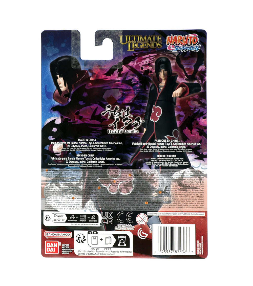 Ultimate Legends Naruto Itachi 5-inch packaging box ready for gifting.