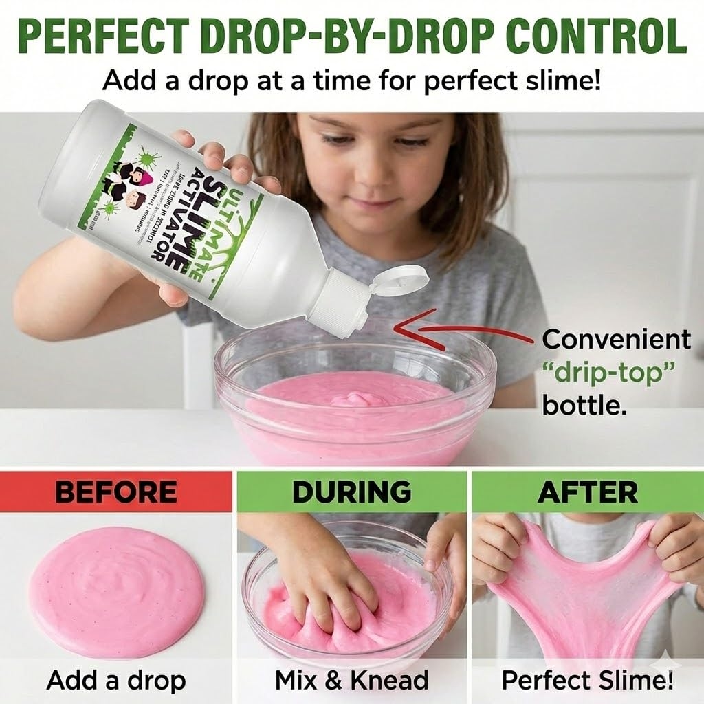 Ultimate Science slime activator is washable for simple cleanup