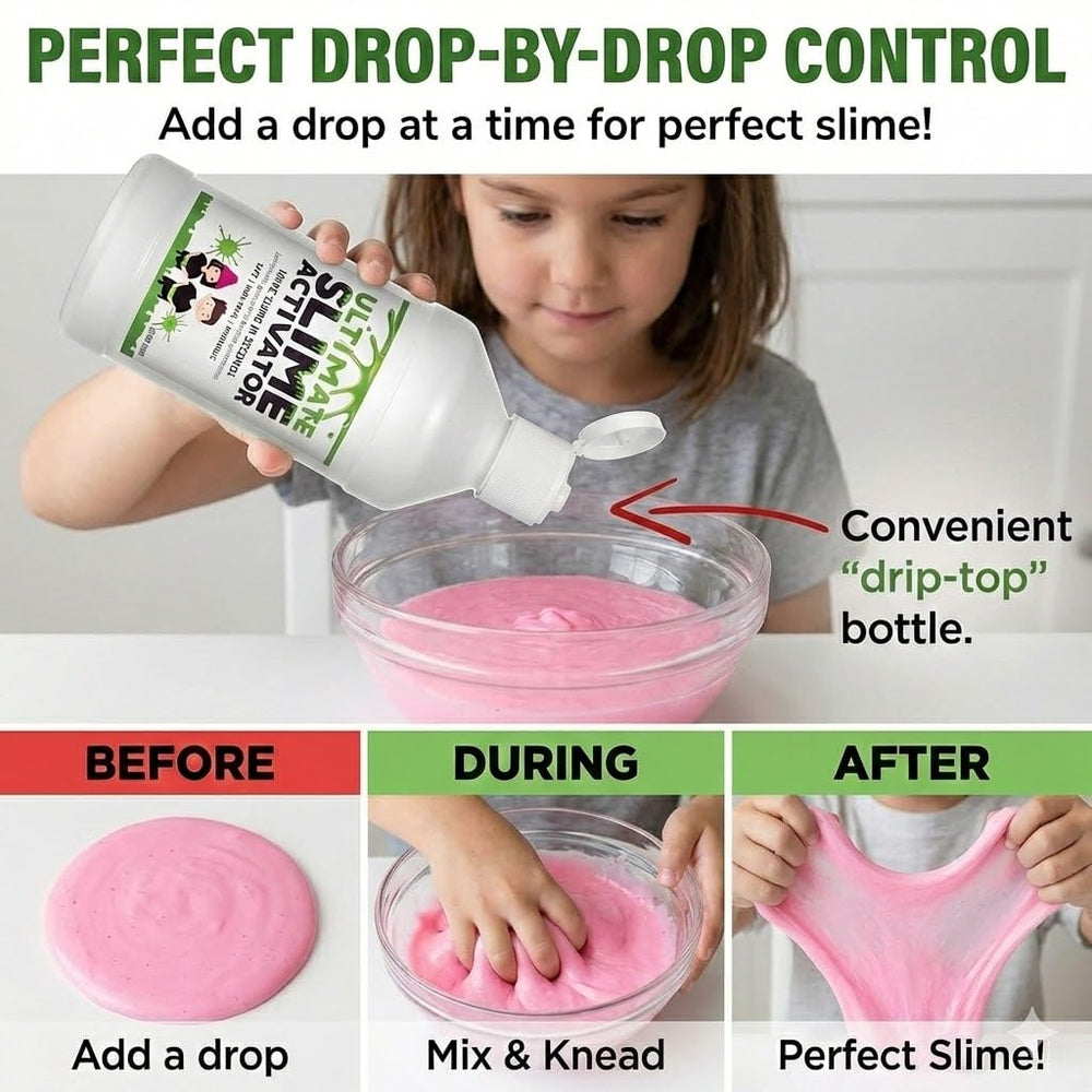 Ultimate Science slime activator is washable for simple cleanup