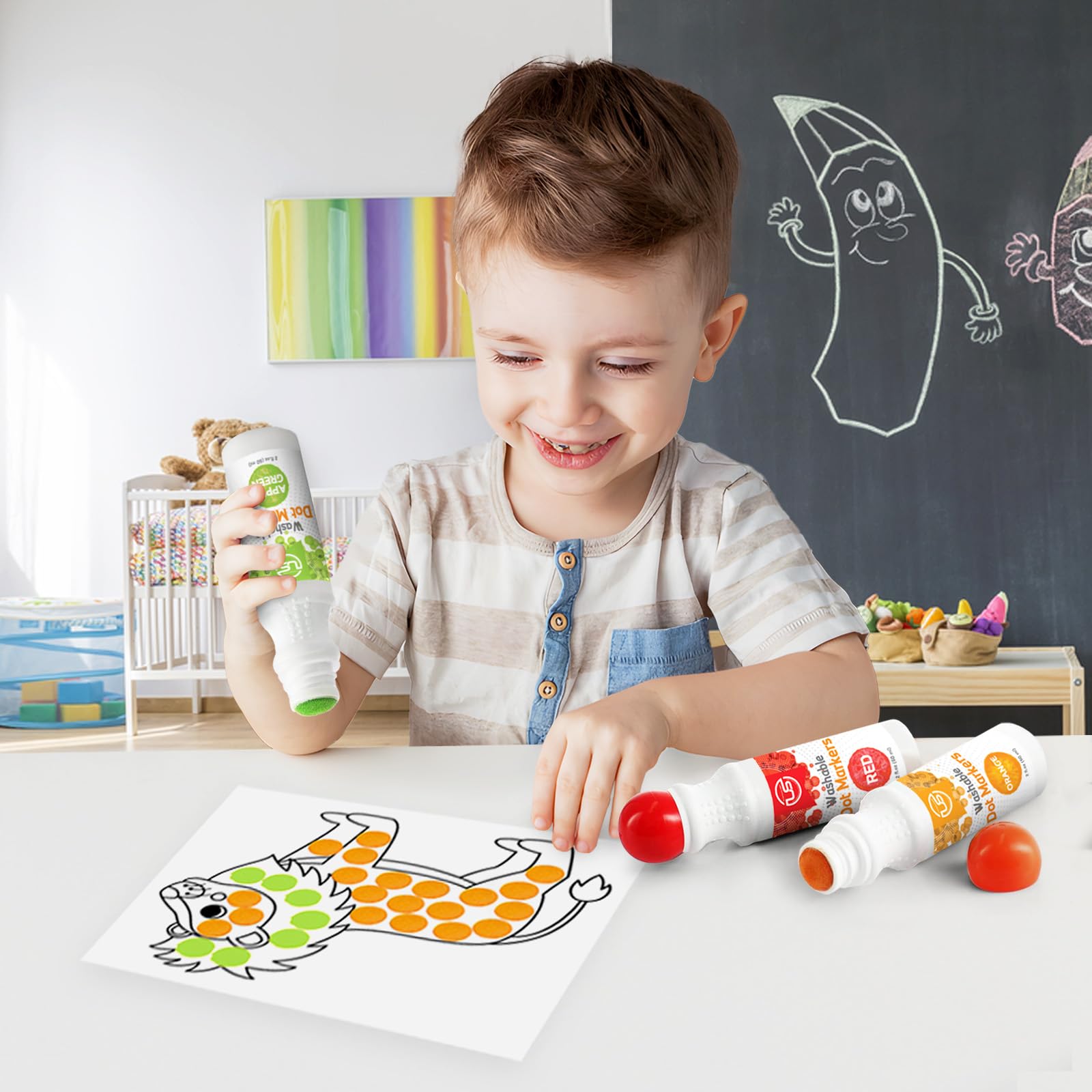 Ultimate Stationery toddler art creative play supports color recognition and focus.