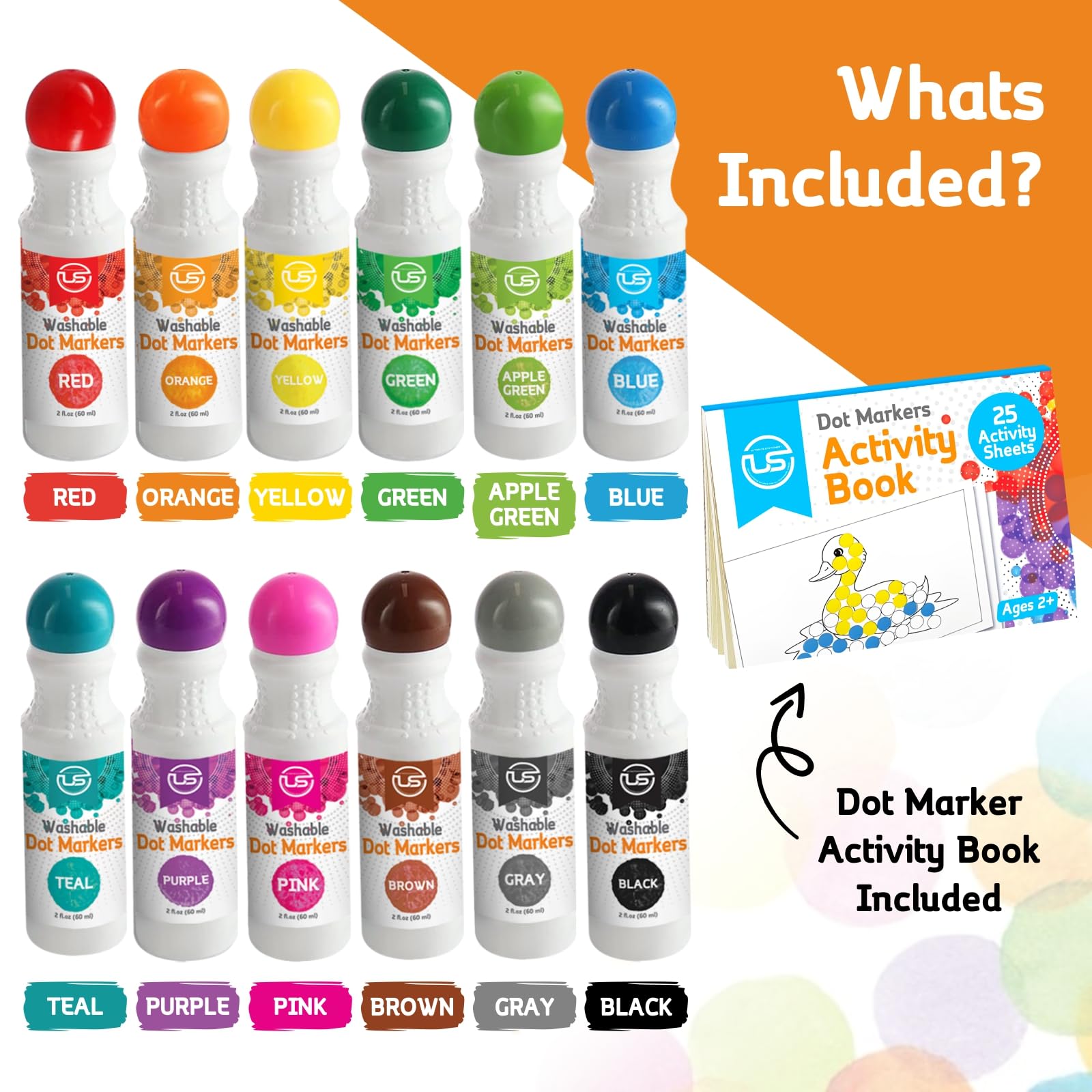 Ultimate Stationery washable bingo daubers offer bright pigments and easy cleanup for kids.