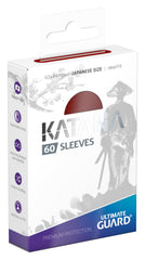 Ultimate Guard Katana Sleeves Red 60 back view for smooth shuffling and protection
