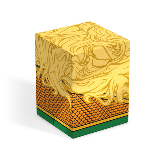 Ultimate Guard Squaroes Boulder100+ Aquaman closed lid showing secure closure.