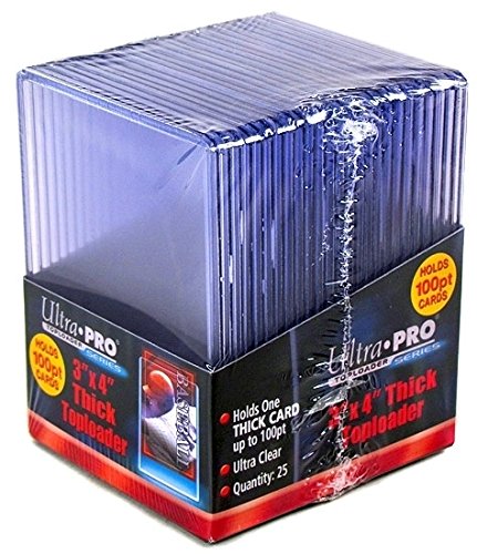 Ultra Pro 100pt top loader for baseball and gaming cards protects from dust while preserving visibility.