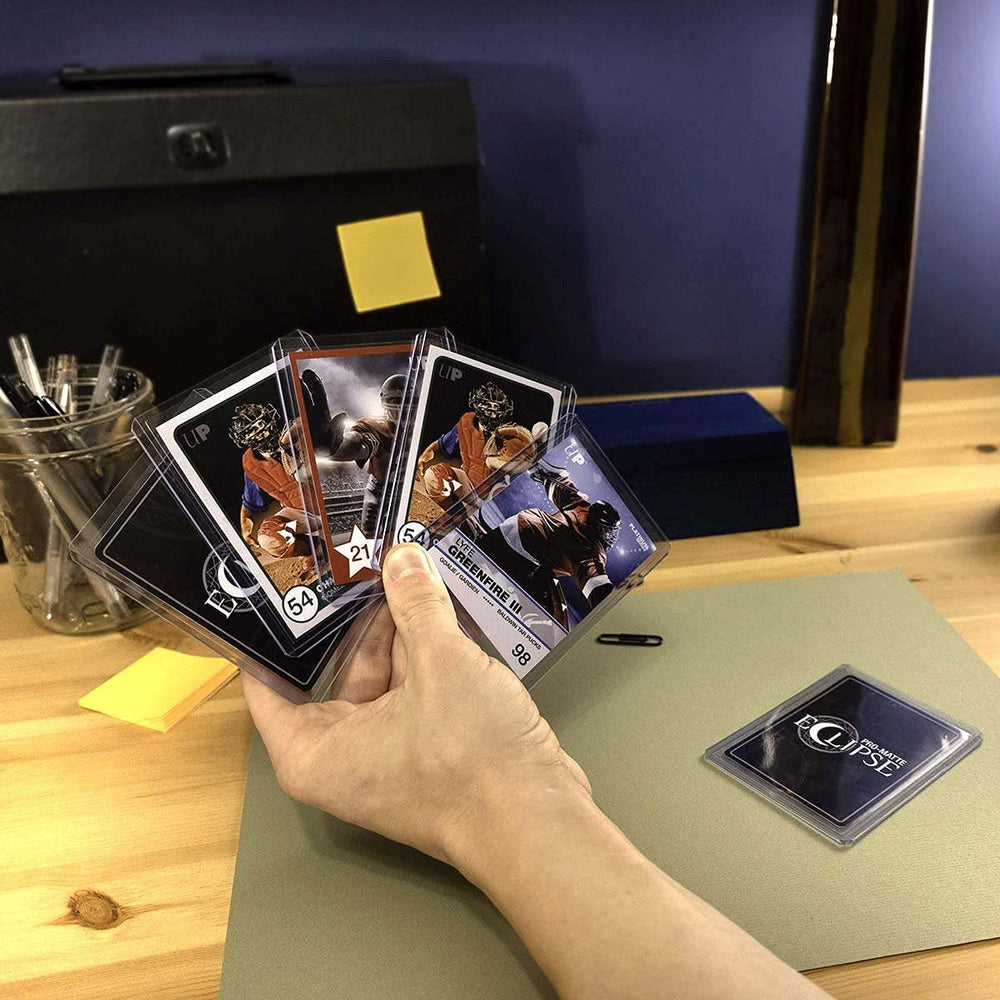 Ultra PRO 3x4 top loader for standard-size cards up to 35 points thick.