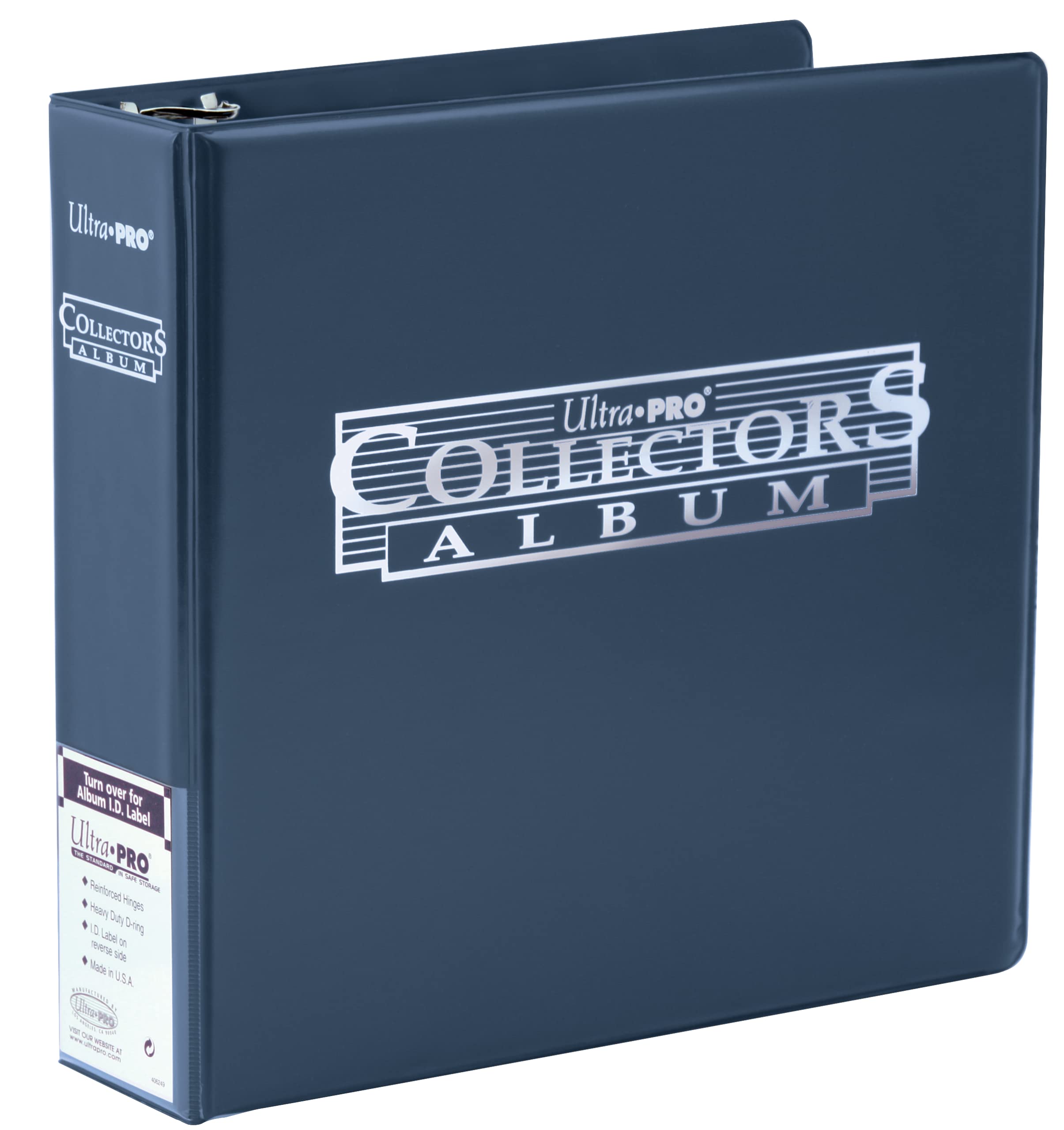 Ultra Pro 3-inch blue collectors album cover with hot stamp foil, ideal for stylishly protecting pages.