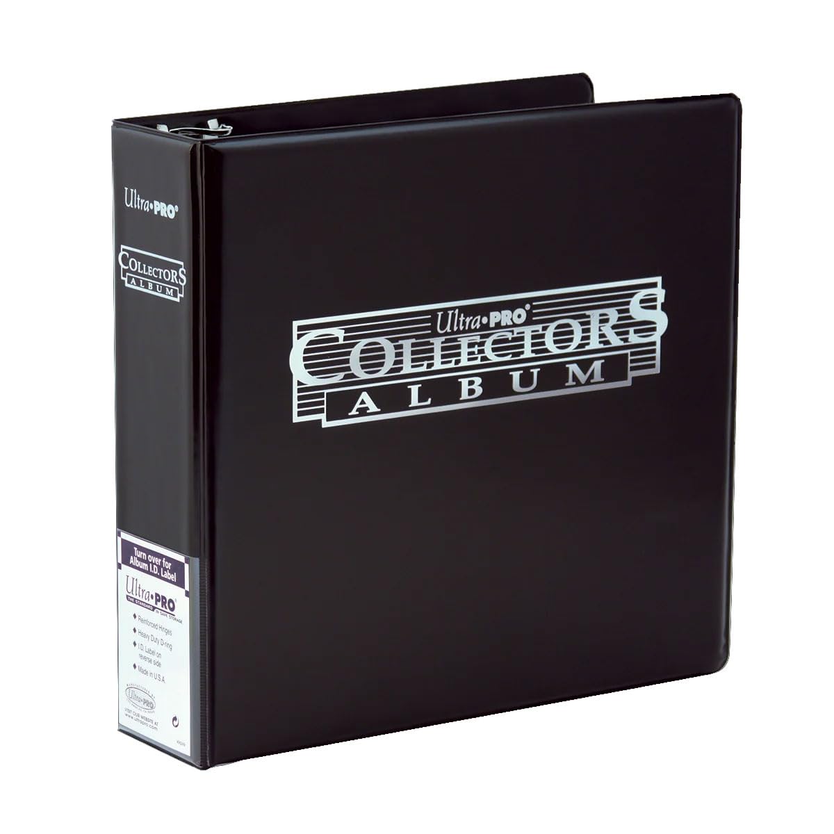 Ultra Pro 3in Black Collectors Album cover with foil detail highlights premium display
