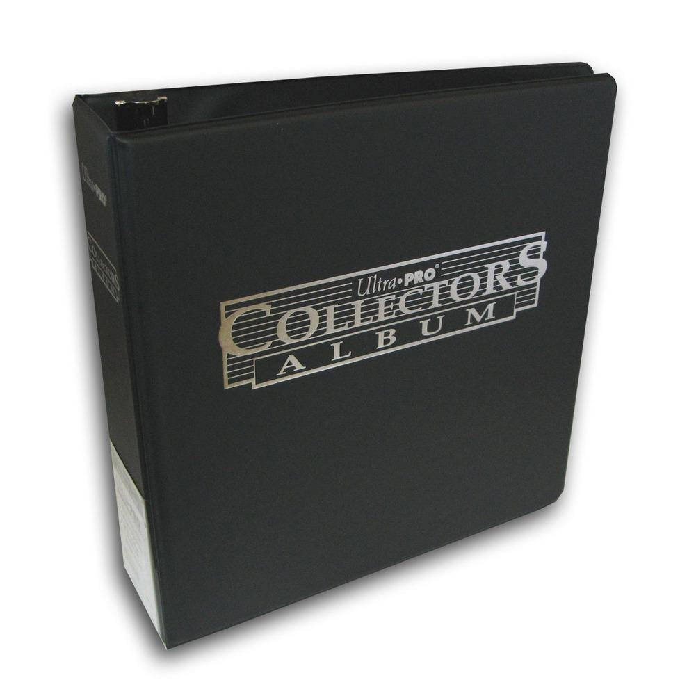 Ultra Pro 3in Black Collectors Album spine indexing slot for easy organization