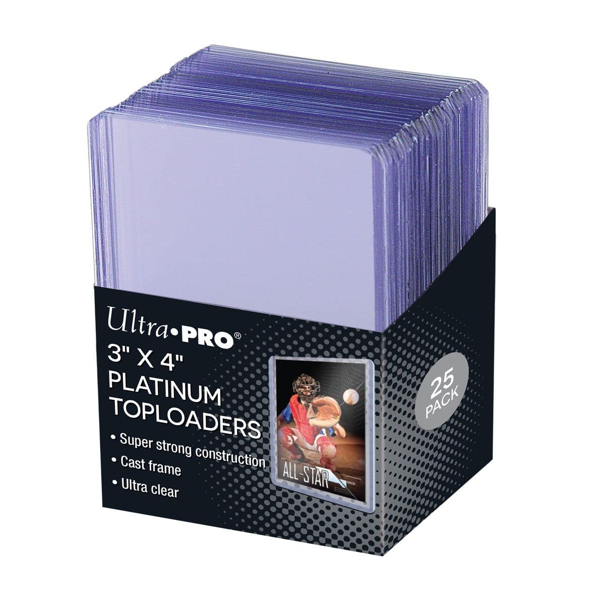Ultra PRO 3x4 Ultra Clear Platinum Toploader protects Pokemon 151 cards with crystal clarity.