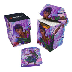 Ultra Pro Aetherdrift Avishkar deck box open showing quick-access storage.