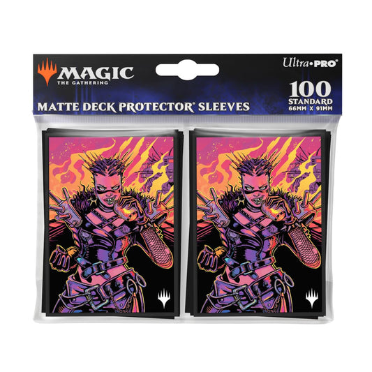 Ultra PRO Aetherdrift Far Fortune End Boss sleeves with bold art for MTG decks.